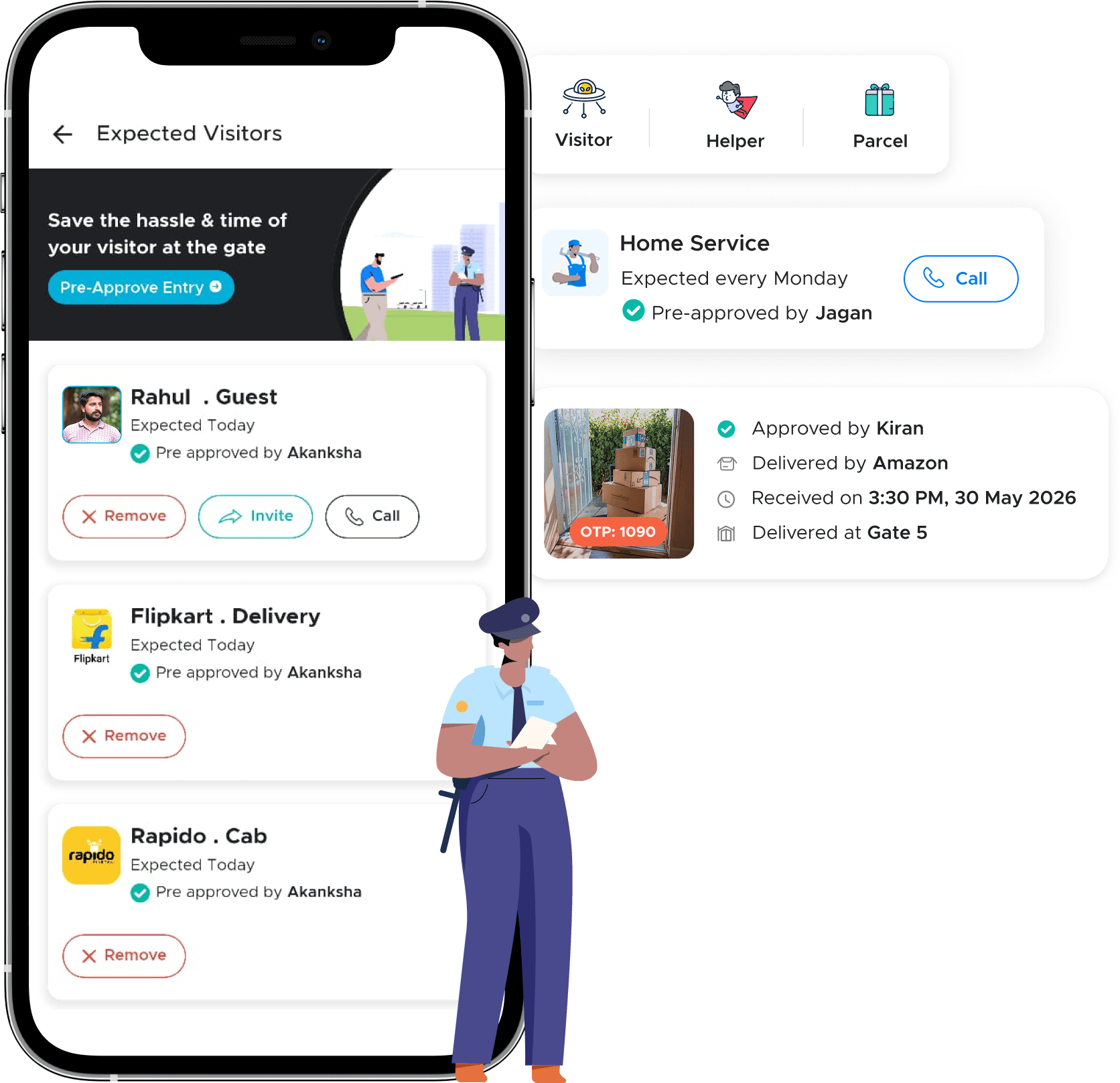 ADDA visitor management resident app