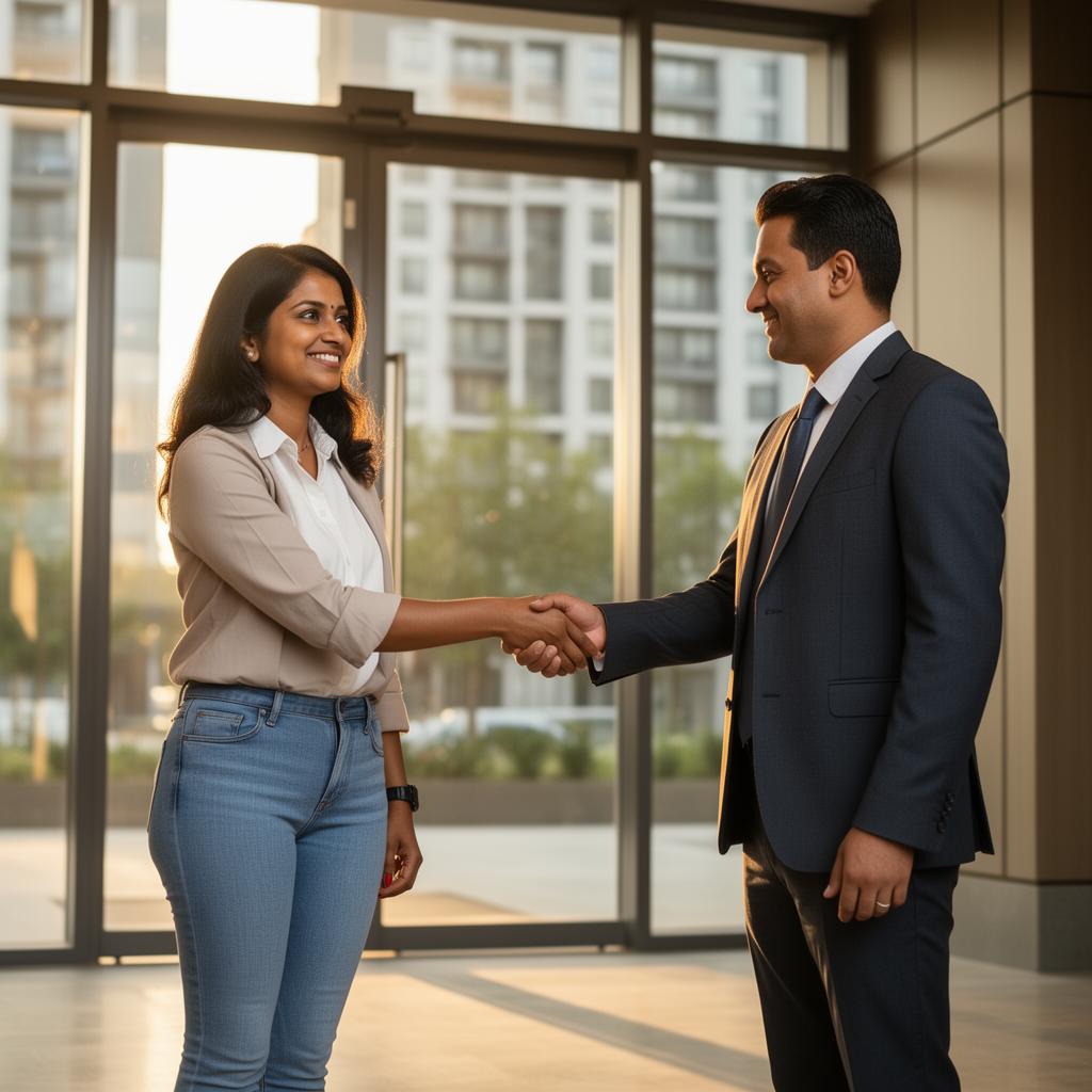 ADDA sales partner closing a deal with a property developer