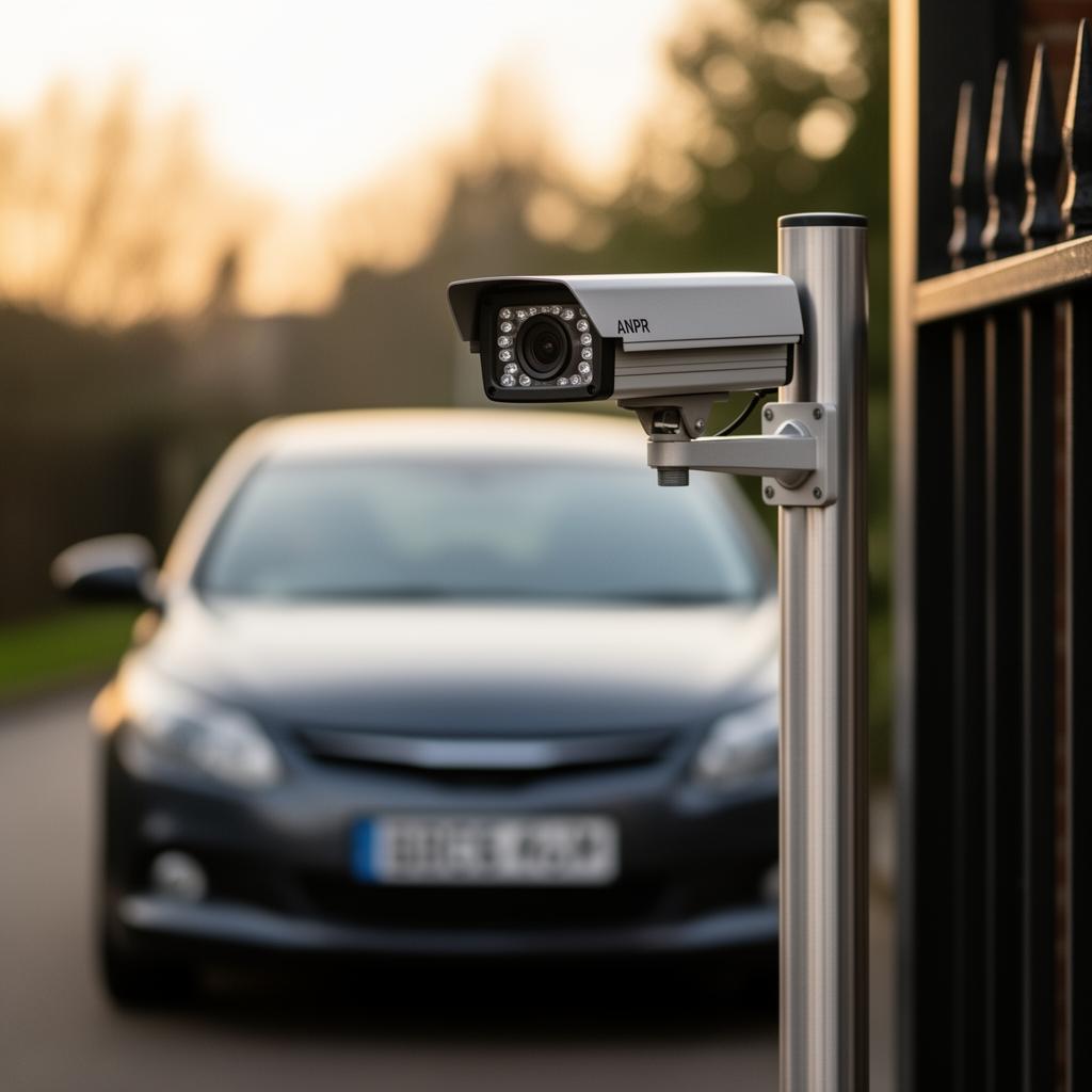 ANPR camera scanning a vehicle license plate