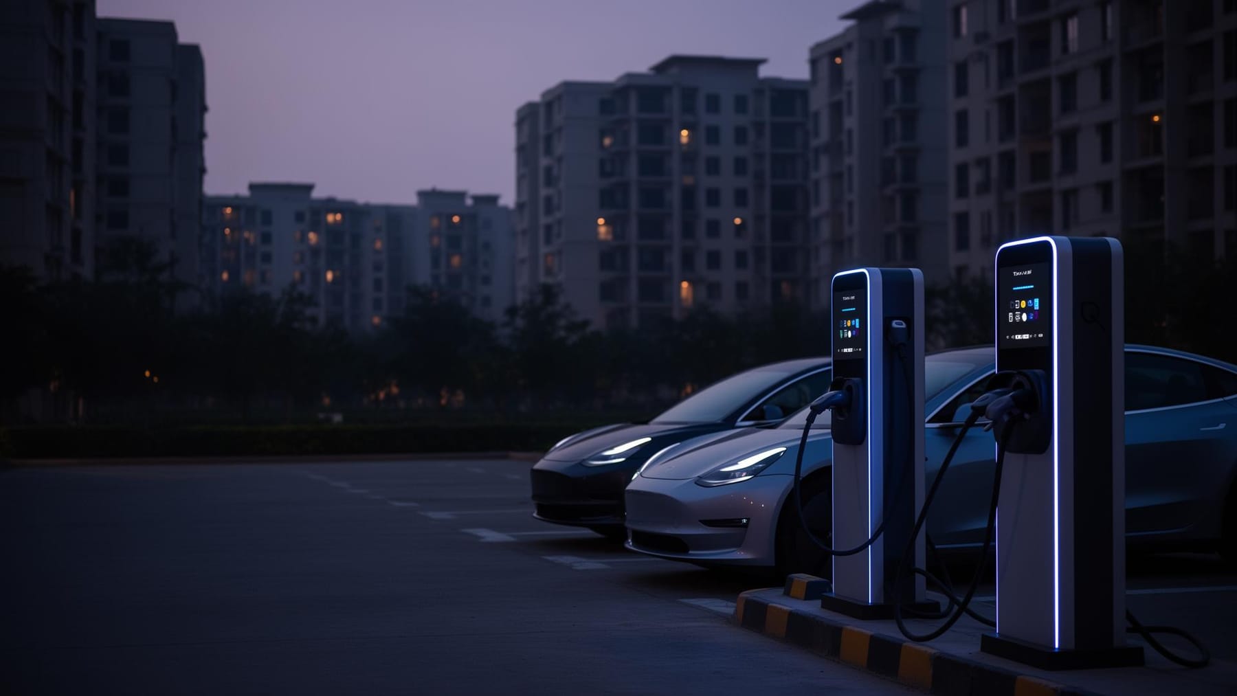 Smart automated gate at a premium Indian gated community